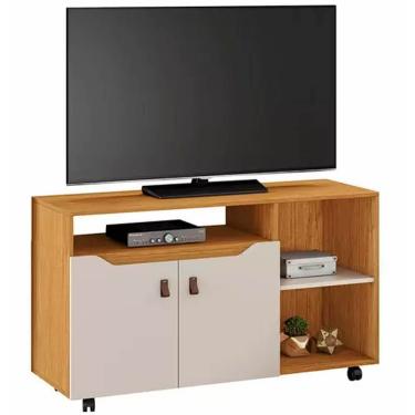 Imagem de Rack Seleto para TV até 49 Polegadas 2 Portas JCM Cor Cinamono Off White