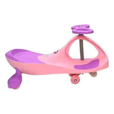 Imagem de Carrinho de Rolimã Infantil Rodas LED Gira 360 Zippy Car Rosa