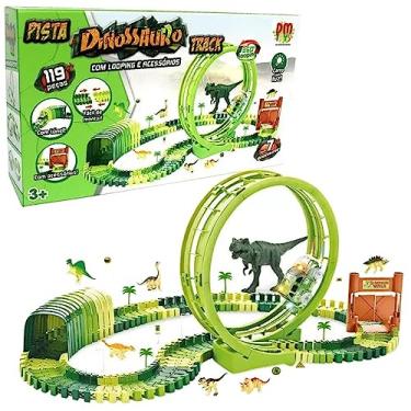 Imagem de Pista Dinossauro Track com Looping e Acessórios 119 Peças + Carrinho, DM Toys, DMT6132