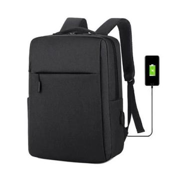 Imagem de Mochila Escolar Barata Trabalho Notebook Entrada Usb  - Sport, Preto