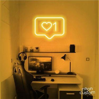 Imagem de luminaria letreiro Neon Led Like 60x50 luminoso decoração p/ selfie - 