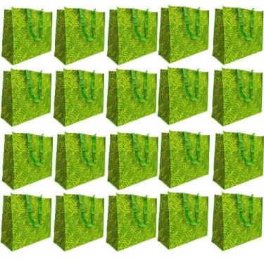 Imagem de Bolsa Ecobag Sacola de Ombro Ecologica Retornavel Kit 20 Uni Mercado C