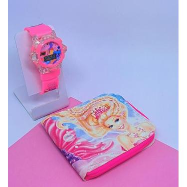 Imagem de Relógio Digital Pisca Luz Led Toca Musica Meninas/Meninas + Carteira I