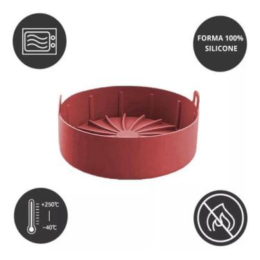 Imagem de Forma P/ Air Fryer Silicone Reutilizável Cesto Antiaderente - Clink, V