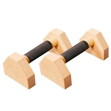Imagem de Push Up Bars Stands, 1 Pair Wooden Parallettes Gravity Fitness, Mini Handle Pumps, Push Ups for Fitness, Gymnastics, Aerobics