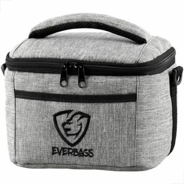 Imagem de Everbags Bolsa Térmica Frasqueira Marmita Alimentar Lancheira Fitness Academia Garrafa Multifuncional Cinza 7L