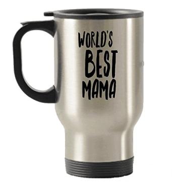 Imagem de World's Best Mama Mug - Caneca de viagem para as melhores mães - Chá chocolate quente