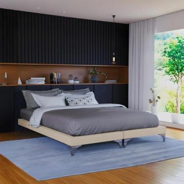Imagem de Cama Oriental Premium King Veludo Bege - CONCEPT ESTOFADOS