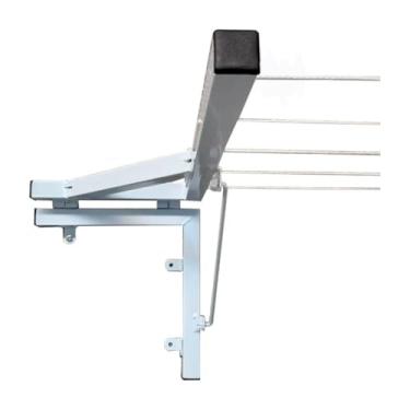 Imagem de Varal Retrátil de Parede 30x30cm, 5 Cordas, Compacto e Resistente - Branco