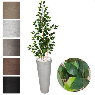 Imagem de Bambu Da Sorte 150cm Planta Artificial Com Vaso Decorativo - Flor de M