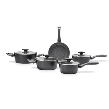 Imagem de Conjunto de Panelas 5 Peças Ceramic Life Orion Preto Brinox 4813/100
