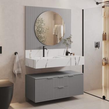 Imagem de Armário para Banheiro Suspenso Ripy 100cm