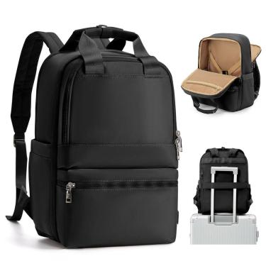 Imagem de Mochila de viagem Wepadre preta pequena para mulheres e homens