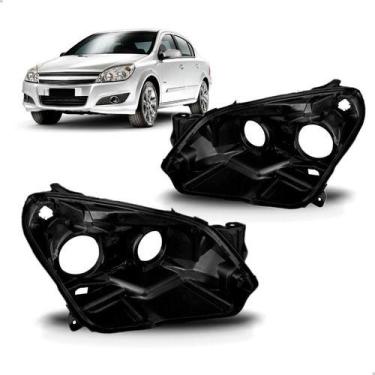 Imagem de Par Carcaça Farol Vectra 2009 2010 2011 - SP ACESSÓRIOS