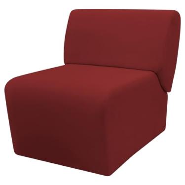 Imagem de Poltrona Decorativa Para Sala Recepção Manicure Consultório Zoe Suede (Vermelho)