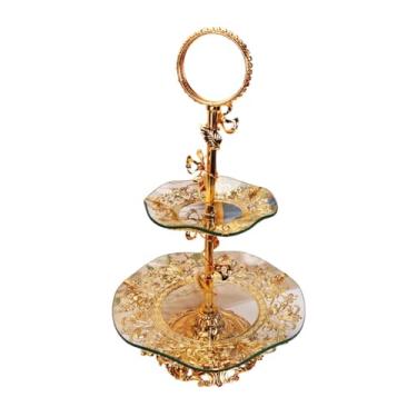 Imagem de FytStycale Placa de Servir Européia Feita de Vidro, Placa de Frutas, Suporte de Bolo, Placa de Sobremesa Multiuso, Suporte de Piso, Exibição para Festas de Anive