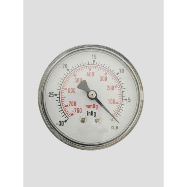 Imagem de Kit 02 Pcs Vacuômetro Visor 40 Mm Rosca 1/8 Npt 0-760 Mmhg