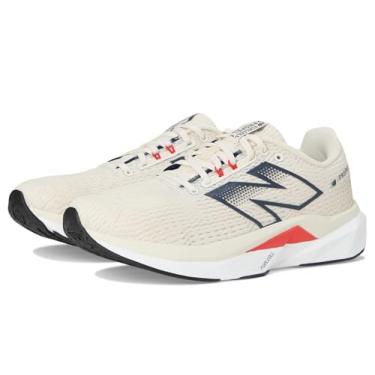 Imagem de New Balance Fuelcell Propel V5 masculino, Linho/Nb Azul-marinho/Neo Flame, 15 Wide