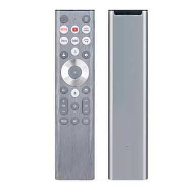 Imagem de AULCMEET ERF6A80 Novo controle remoto de voz de substituição adequado para Hisense Smart ULED 4K LED TV Class A7 U8 Series com luz de fundo, pesquisa de campainha e detecção de gravidade