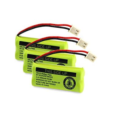 Imagem de Kruta BT183342 BT283342 BT166342 BT266342 BT162342 BT262342 Bateria compatível com VTech CS6114 CS6419 CS6719 AT&T EL52300 CL80112 VTech CS67 19-2 Aparelhos sem fio (pacote com 3)