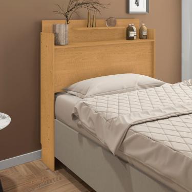 Imagem de Cabeceira De Solteiro Com 2 Prateleiras Luzio Naturalle