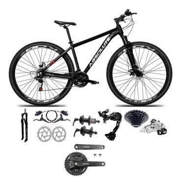 Imagem de Bicicleta Aro 29 Absolute Nero 5 Câmbio Traseiro Shimano Alívio E Altus 27v Freio Hidráulico Garfo Trava Preto Tam 19