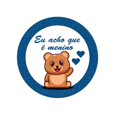 Imagem de Adesivos Personalizados Chá Revelação - Menino E Menina 5x5cm Azul