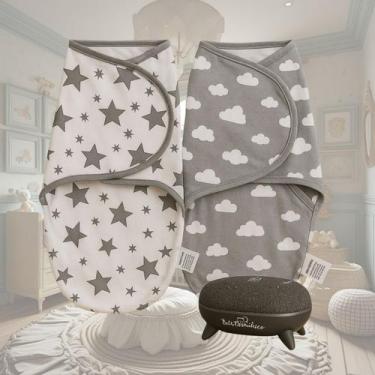 Imagem de Kit Ruido Branco Sono E Cueiro Swaddle Casulo Para Bebê - Bebê Dorminh