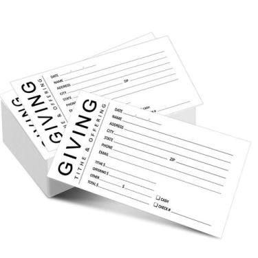 Imagem de Envelopes de oferendas da Igreja Easy My Offering, tamanho da fatura x