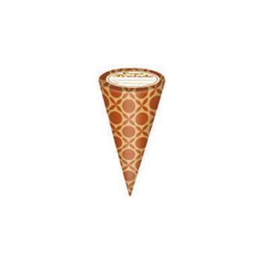 Imagem de 50 Embalagem Para Cone Trufado Com Etiqueta - AAZ, Biju Marrom e Ouro