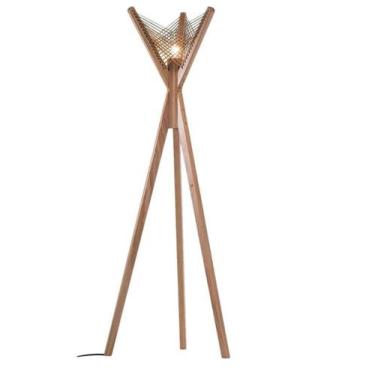 Imagem de Luminária de Chão Fulô Corda Canela Estrutura Madeira Cedro 153cm - 70