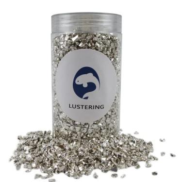 Imagem de LUSTERING Brilho de vidro triturado de alto brilho, vidro quebrado, pedras preciosas para fogueira, artesanato faça você mesmo, arte de resina epóxi, pintura geodo, enchimento de vaso, decoração de