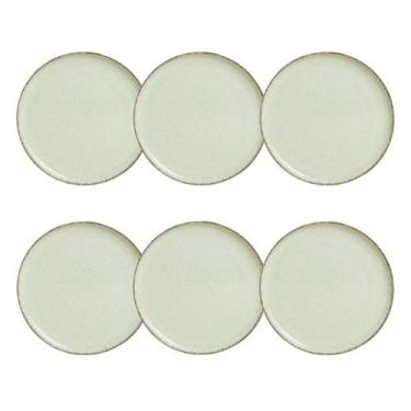 Imagem de Jogo de 6 Pratos Rasos Moderno 100 Porcelana 27 cm - Porselen, Verde P