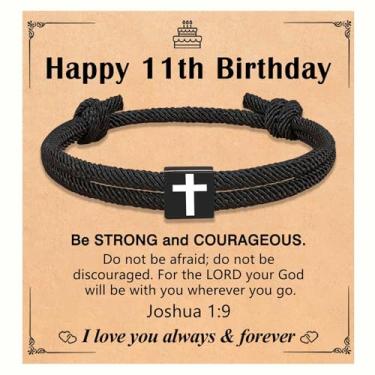 Imagem de CXLDTE Pulseiras para meninos 8 9 10 11 12 13 14 15 16 anos presente de aniversário menino, 7.5 inches, Nylon, Sem Pedra Preciosa