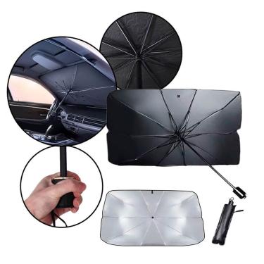 Imagem de Protetor Solar Para Brisa Sombrinha Retrátil Automotivo Carro
