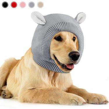 Imagem de Chapéu de malha Dog Ear Muffs com proteção contra ruído para cães - Fr