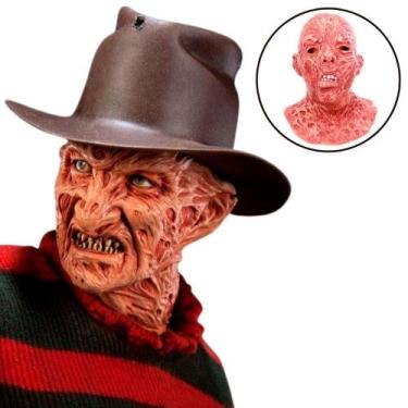Imagem de Máscara Halloween Assustadora Freddy Krueger Realista de Luxo - Fantas