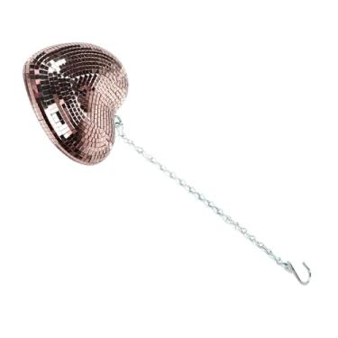 Imagem de aqxreight Decoração de Espelho Em Forma de Coração Elegante Com Corrente para Festas Casamentos e Decoração Doméstica (Rose Gold)