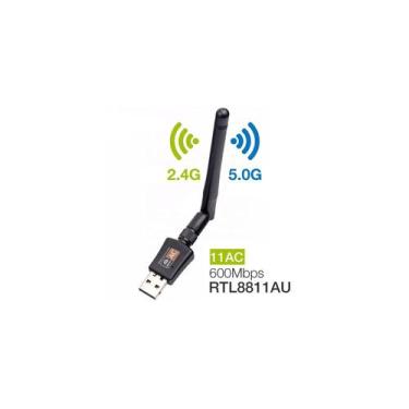 Imagem de Adaptador USB Wifi Antena de banda dupla ultrarrápida 2,4 GHz + 5 GHz 