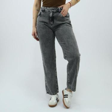 Imagem de Calca Jeans Sawary Reta Classica, 42, Preto