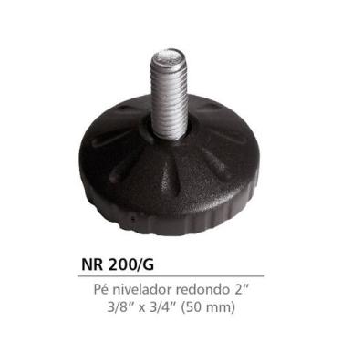 Imagem de Pé nivelador redondo  NR-200G - KIT C/4PÇ - ALTBOR