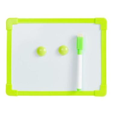 Imagem de Quadro Lousa Branca 20Cmx15Cm Com Caneta Apagador Verde - Dm Toys