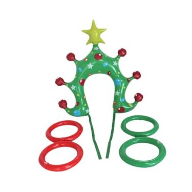 Imagem de YIJU Conjunto de brinquedos de arremesso de argolas, jogo cruzado, conjunto de argolas de arremesso, jogos de carnaval, faixa de cabeça inflável para