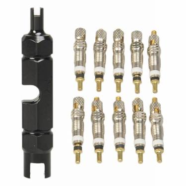 Imagem de Kit de ferramentas de núcleo de válvula Presta para bicicleta – Ferramenta de instalação e remoção de válvula de pneu sem câmara para bicicleta de estrada para francês