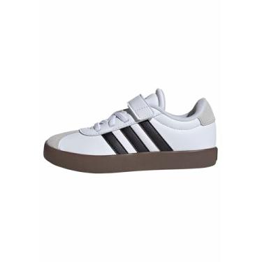 Imagem de adidas Tênis esportivo infantil de skate VL Court 3.0, Calçado Branco/Core Black/Grey One (Id9155), 21.0 cm