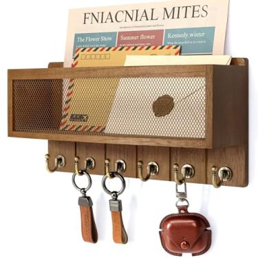 Imagem de Porta-chaves de 33 cm com malha de ferro _marrom claro