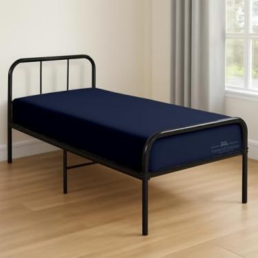 Imagem de Lençol com elástico para berço 71 cm x 190 cm - 100% algodão egípcio - 1 lençol de baixo tamanho de berço, ajuste confortável para colchão estreito de solteiro/beliche RVs/camas de hóspedes/berço