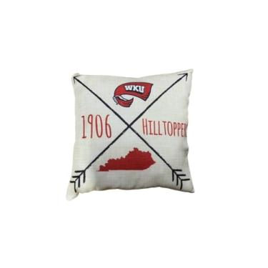 Imagem de Pegasus Sports NCAA Team Wordmark Almofada decorativa Western Kentucky Hilltoppers, cor do time, 45,7 x 45,7 cm