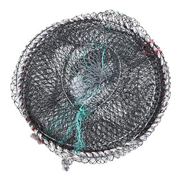 Imagem de Cryfokt Rede de Armadilha de Pesca Dobrável Redonda, Gaiola de Captura Extensível, Isca de Camarão Resistente, Armadilha de Lagosta, Iscas para Pescadores