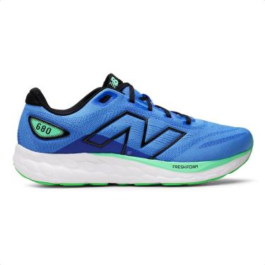 Imagem de Tenis New Balance Fresh Foam 680V8 Masculino, Azul/Verde Claro, 38